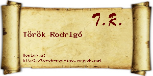 Török Rodrigó névjegykártya